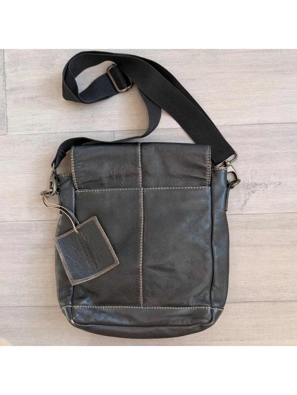 Andrew Marc New York Black Leather Crossbody Bag